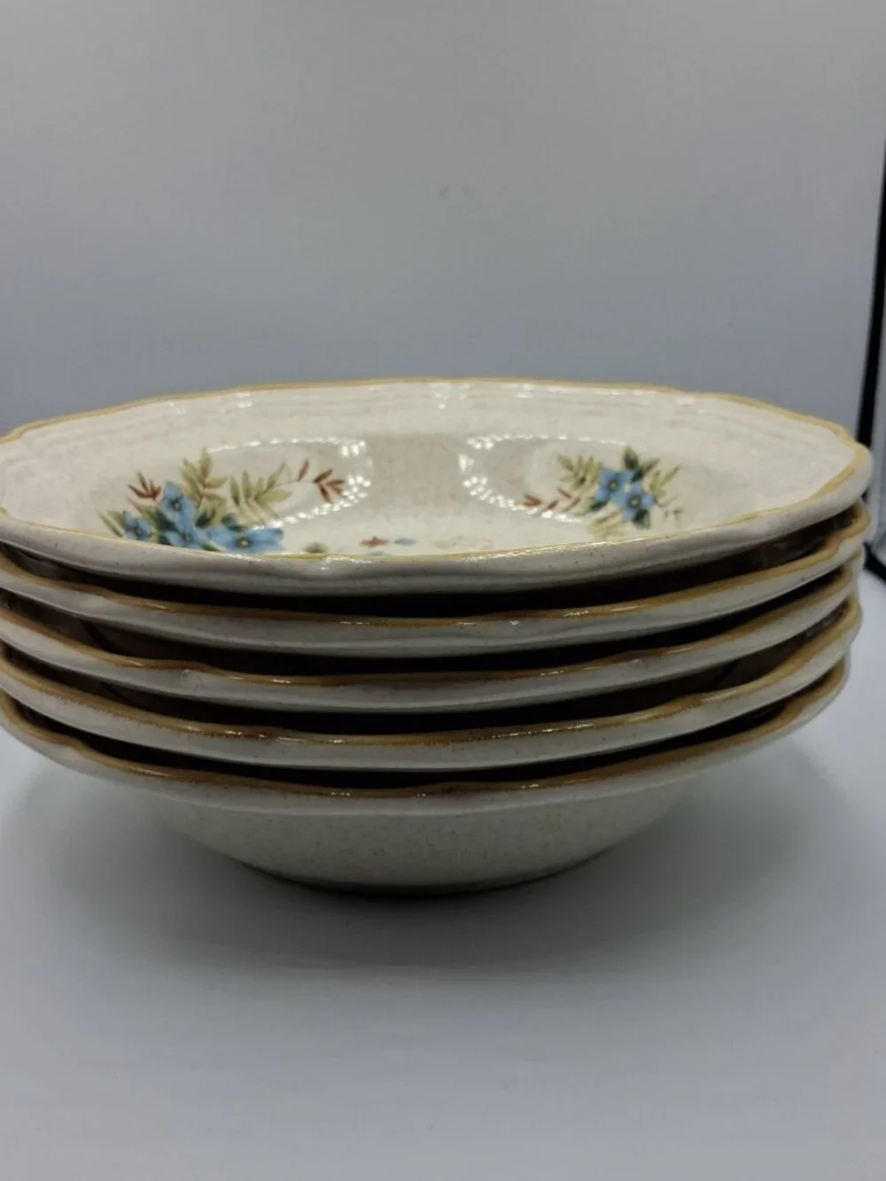 5 Vintage Mikasa Floral Garden Club Day Dreams Soup Cereal Bowls EC 461 EUC